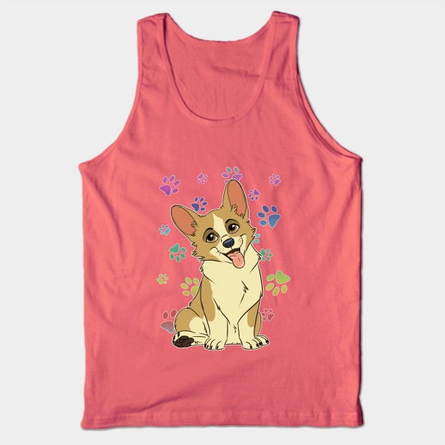 Corgi Tank Top by mithmeoi